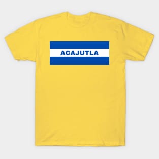 Acajutla City in El Salvador Flag Colors T-Shirt